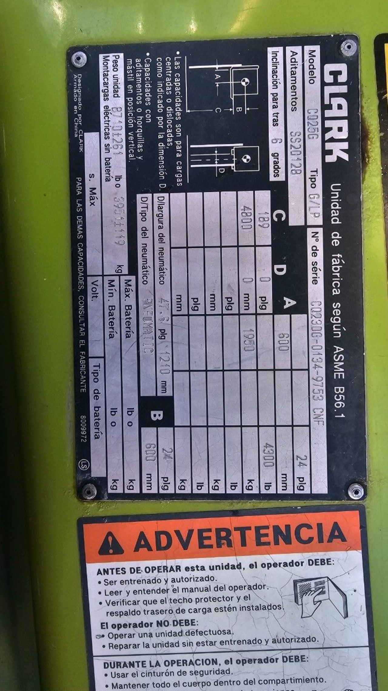 Maq. Pesada Autoelevador Usado en Mendoza, deRuedas